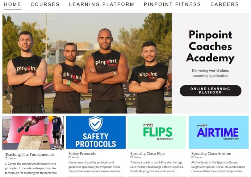 Pinpoint Coaches Academy platform