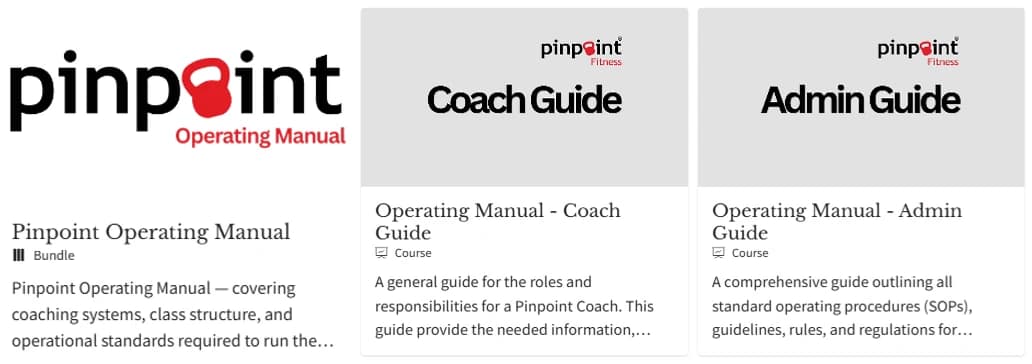 Pinpoint Operating Manuals